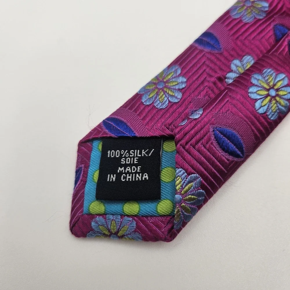 Lot Of 3 Ted Baker Silk Ties‎ Floral Paisley Vibrant